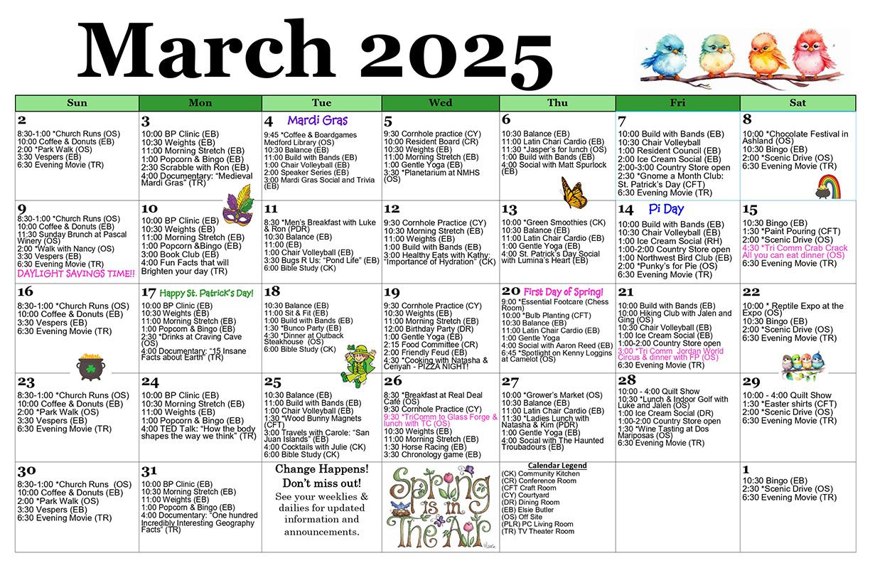 March Calendar