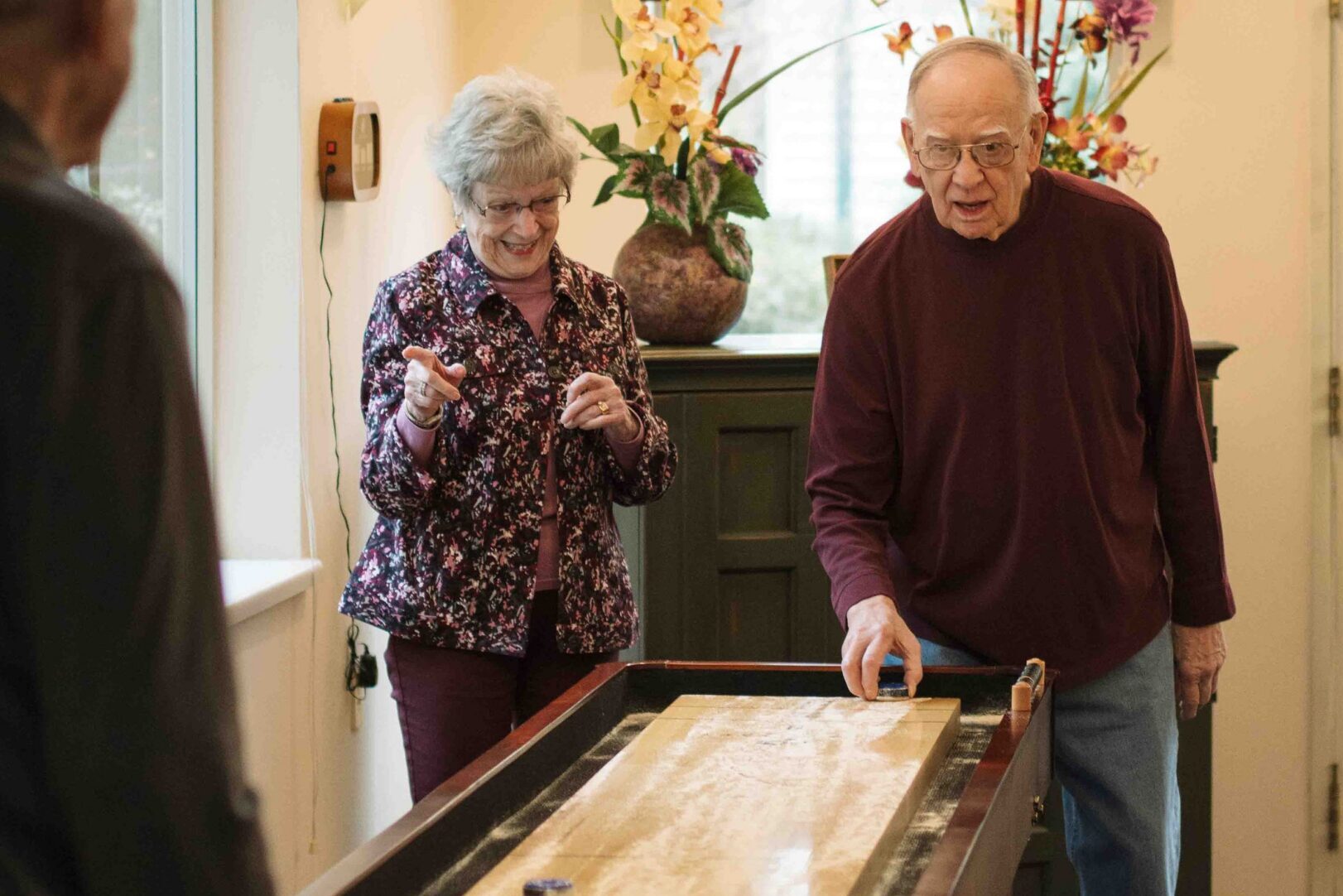 Residents playing poker, bridge, and board games at Horton Plaza active adult community Residents playing poker, bridge, and board games at Horton Plaza active adult community