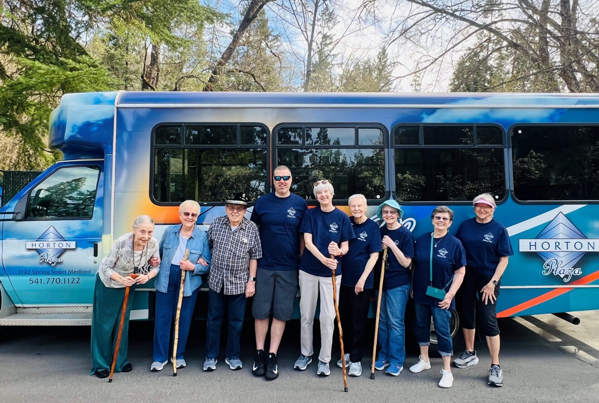 Safe and reliable senior community bus transportation service at Horton Plaza, Medford, OR